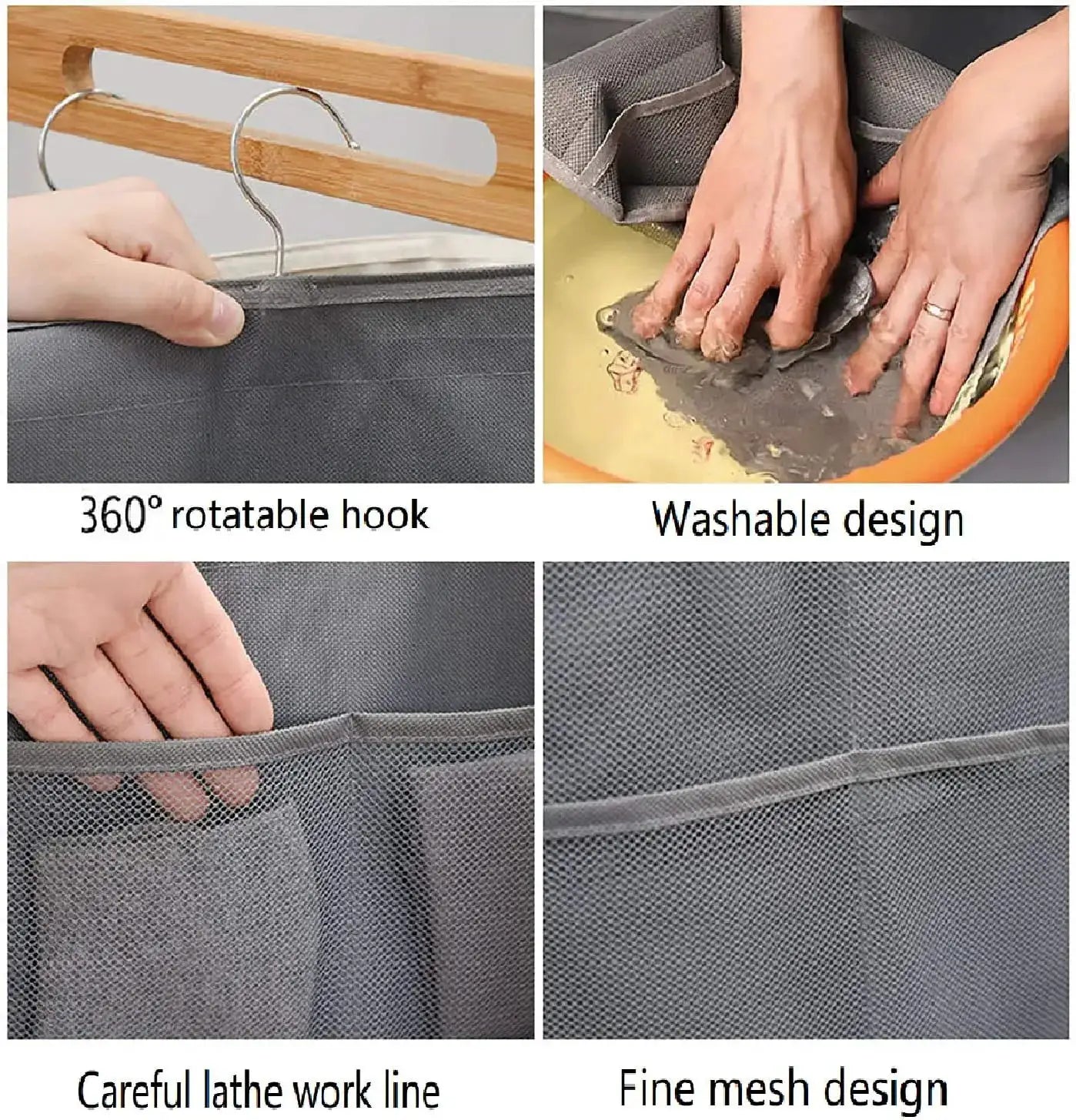 Double Sides Underwear Storage Hanging Bag Foldable Organizer For Dormitory Home Wardrobe Bras Socks