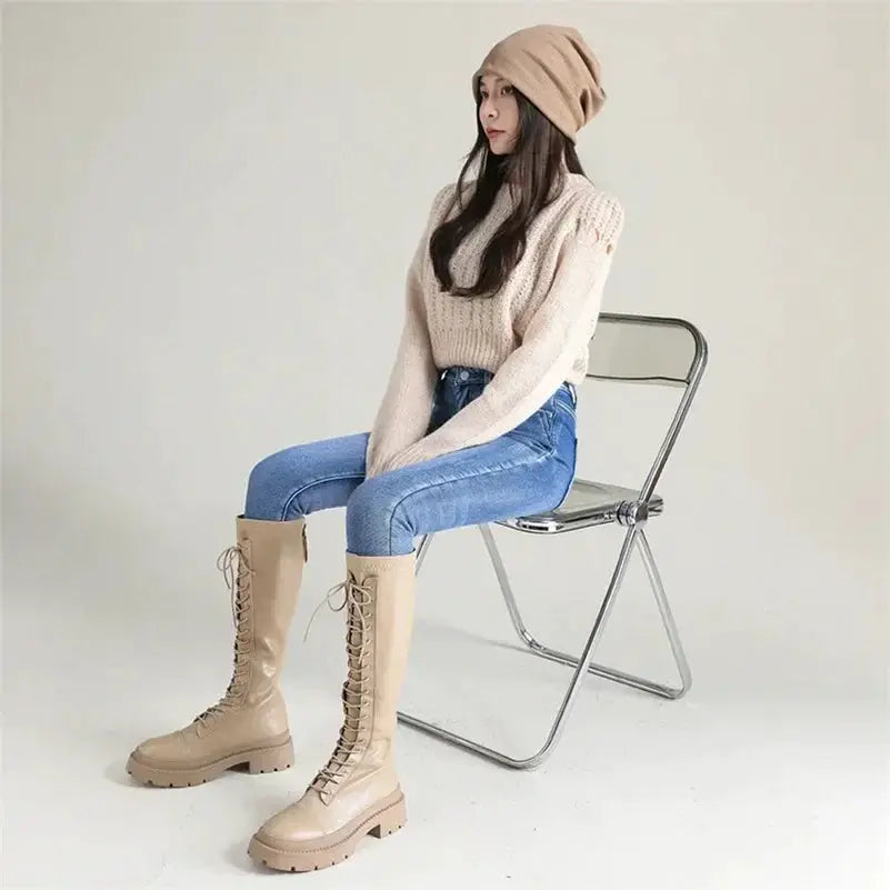 Women Thermal Skinny Jeans With Plush Lining Warm Winter Denim Pants