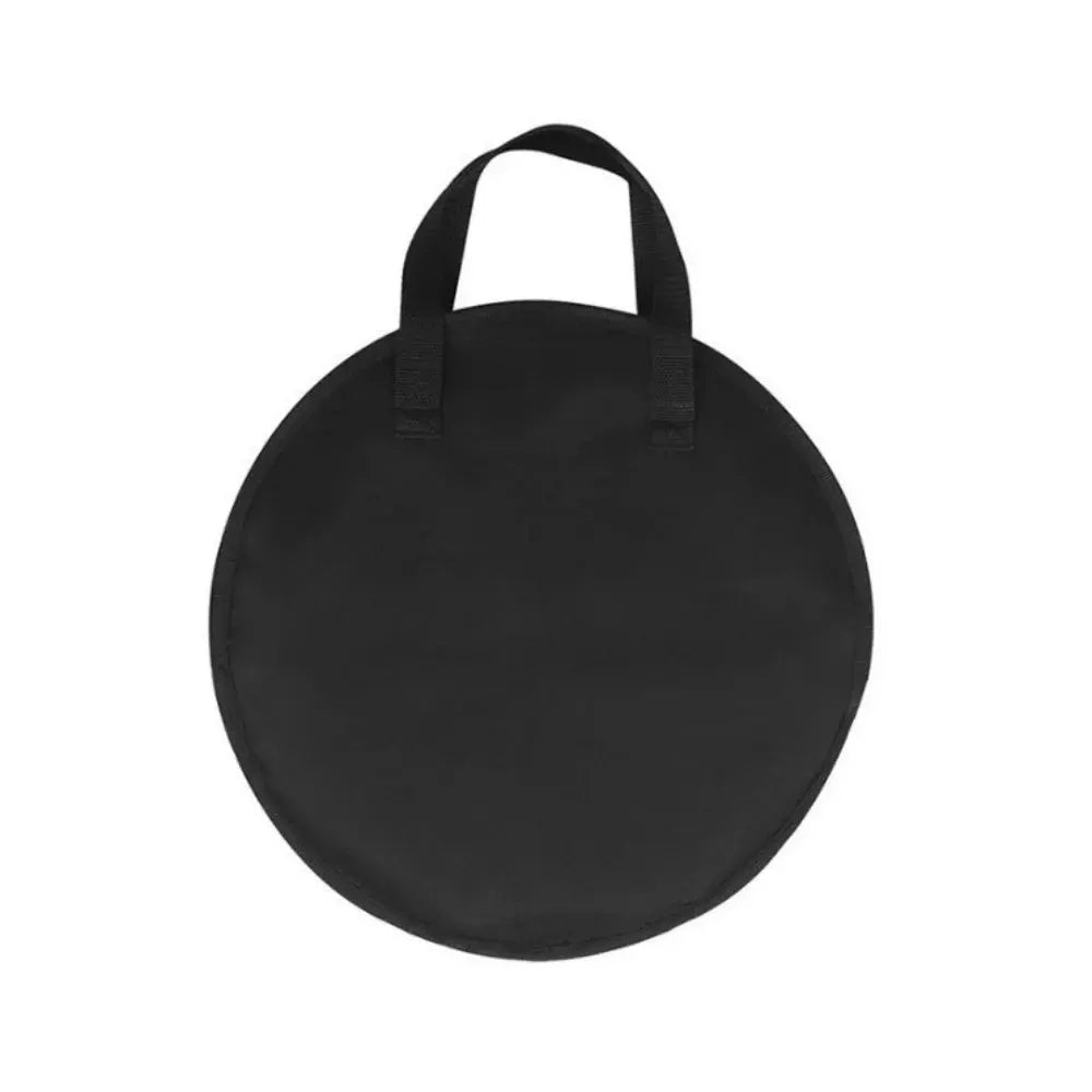 Oxford fabric circular tool pouch, black waterproof portable bag for hardware tools and car cables