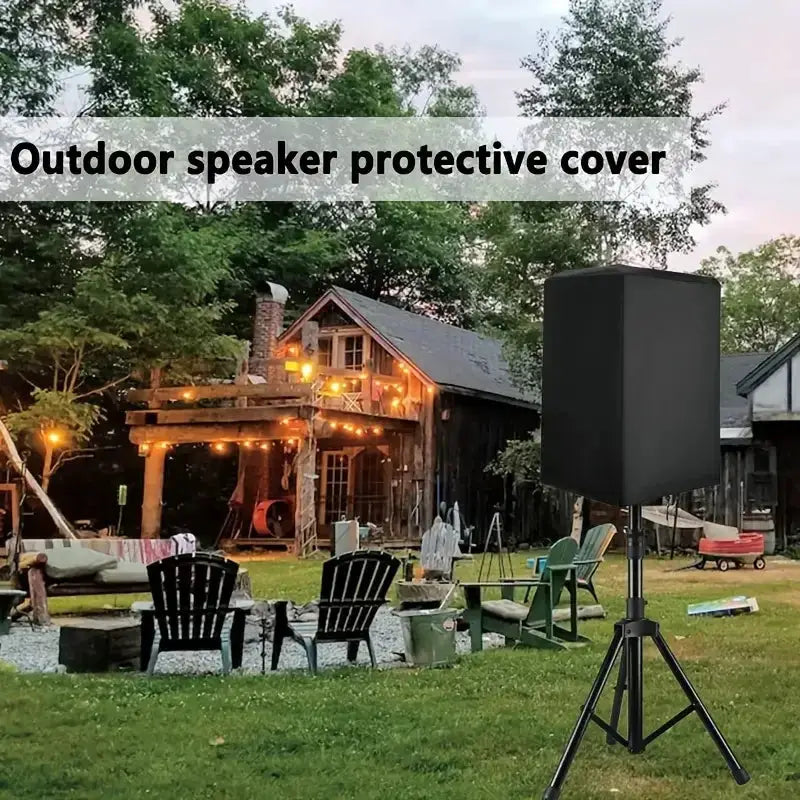 Speaker protective cover in black 210D Oxford cloth, water and dust resistant, multiple sizes