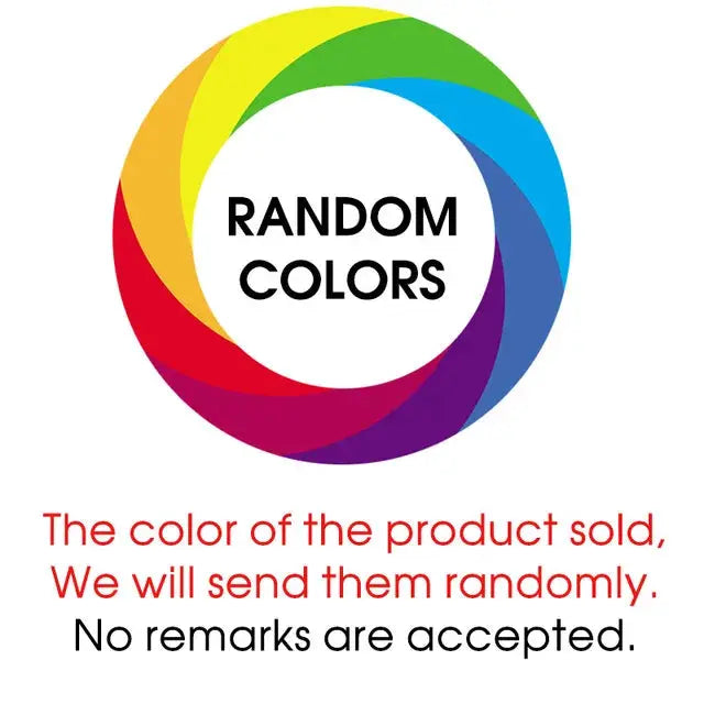 Women's underwear color options graphic: rainbow circular wheel labeled Random Colors
