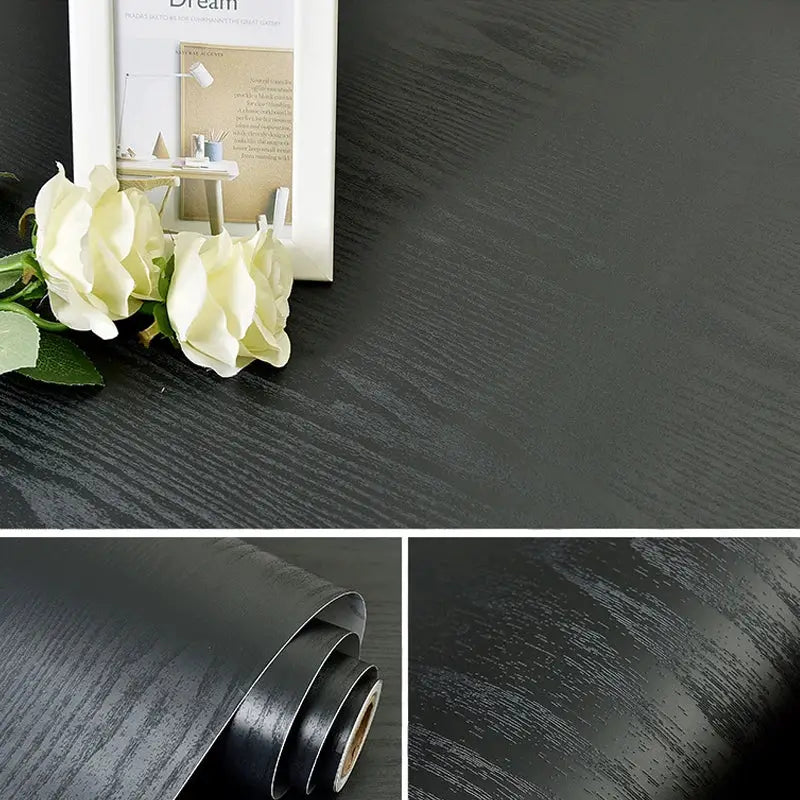 55cm Vinyl Waterproof Wood Grain 3D Self Adhesive Wallpaper PVC For Wardrobe Cupboard Table Closet Furniture Home Decor