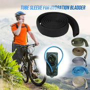 Hydration tube sleeve for bladder; black insulated cover, blue hydration tube included, and assorted color sleeves
