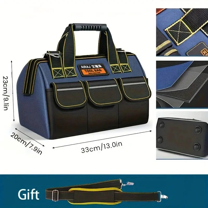 AIRAJ multifunctional tool bag by Simples Market, blue and black 1680D Oxford cloth, waterproof and wear-resistant