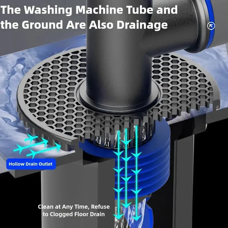 Simples Market universal washing machine floor drain with blue 2-in-1 sewer connector