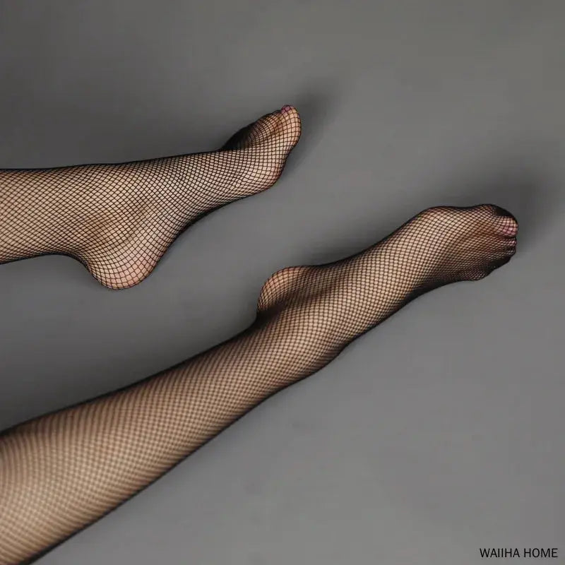 Sexy Black Fishnet Non Slip Stockings For Women High Over The Knee Lace Hollow Out Tight Long