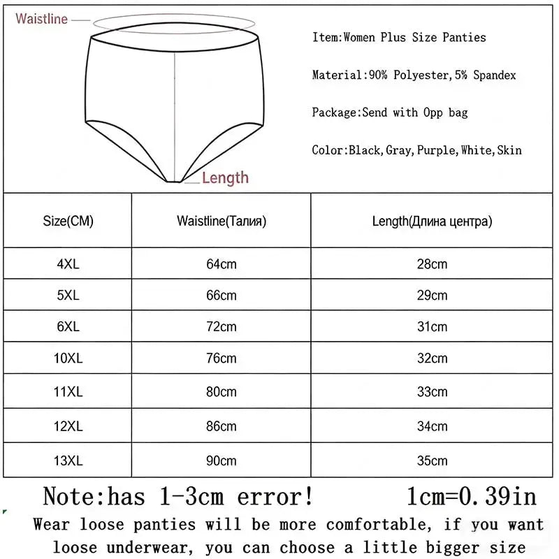 Simples Market women's plus-size floral panties, 3-piece set; polyester-spandex briefs in black/gray/purple/white/skin.