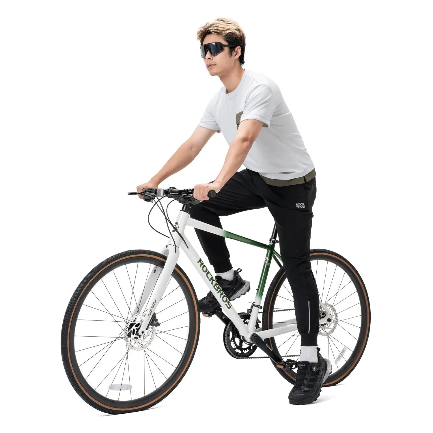 Rockbros black summer sport thin pants, breathable outdoor cycling and running pants for fitness and daily wear