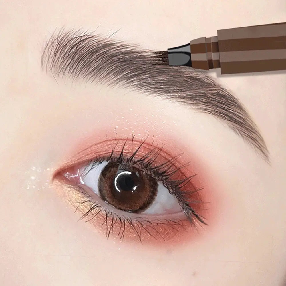 NovaBeauty Four Pronged Eyebrow Pencil All Day Waterproof Smudge Proof Brow Definition