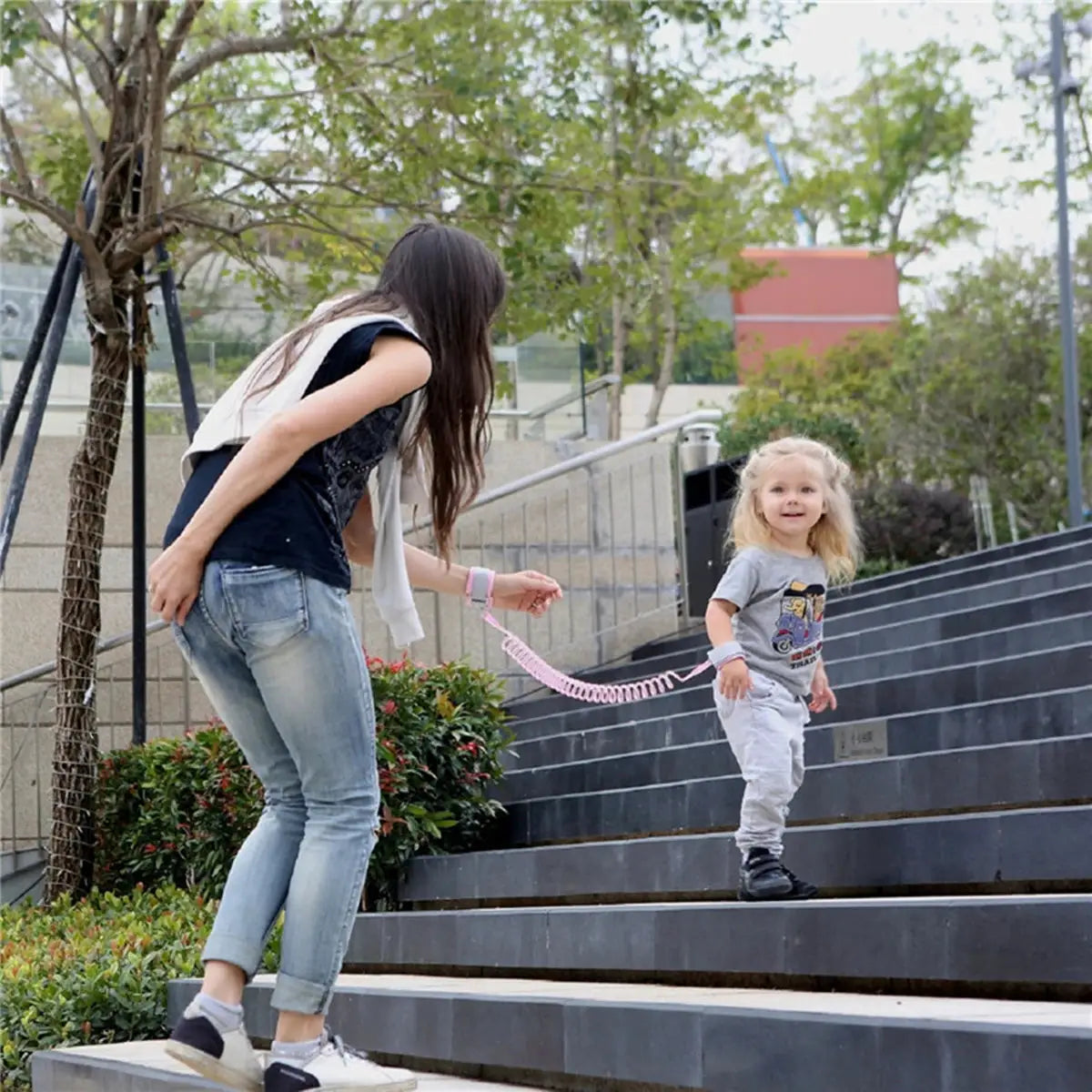 Adjustable Child Safety Harness Leash Anti Lost Wrist Link Traction Rope For Toddlers And Babies