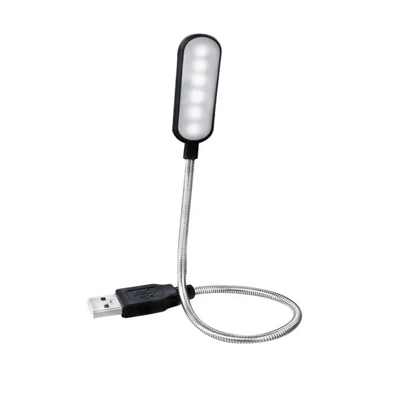 Simples Market portable USB book light with flexible silver gooseneck and LED panel