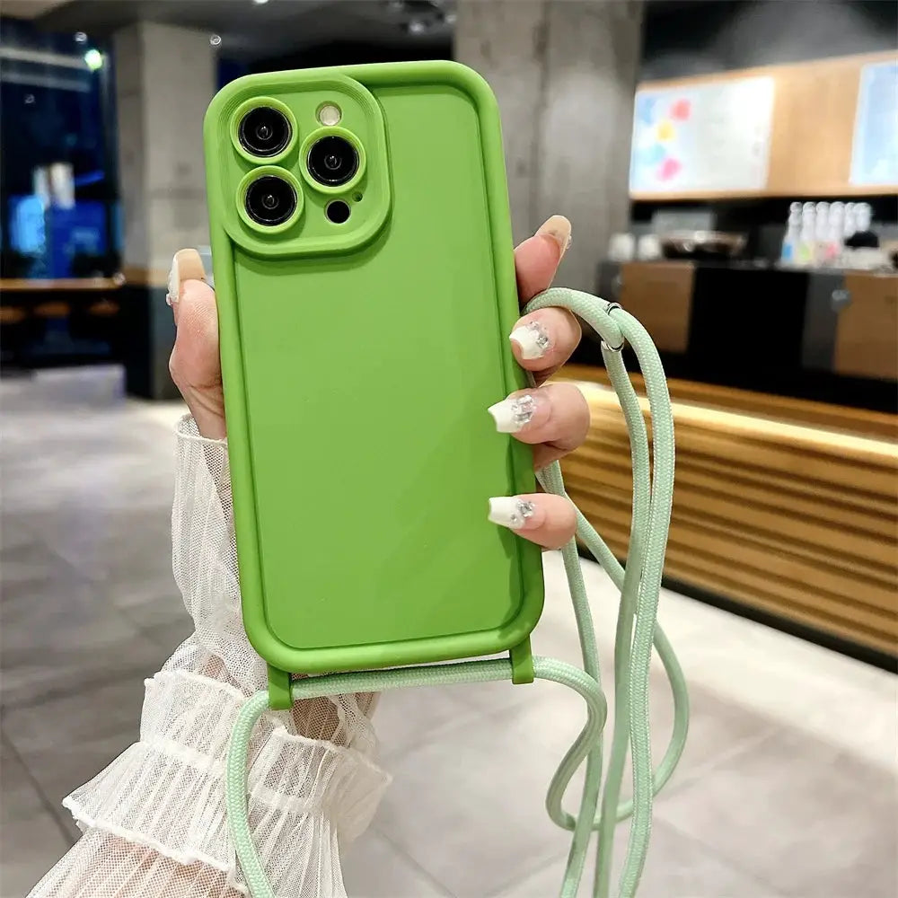 SureGuard Crossbody Phone Case for iPhone 14 Through 17 Series With Adjustable Lanyard Hands Free Carry