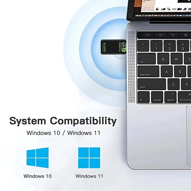 AX900 USB WiFi 6 Bluetooth 5.4 2 in 1 Adapter Dual Band 2.4 GHz and 5 GHz Wireless Dongle for Windows 10 and 11