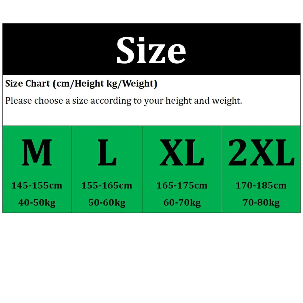 Women's boxer briefs size chart with green panels for M-L-XL-2XL and height/weight ranges.