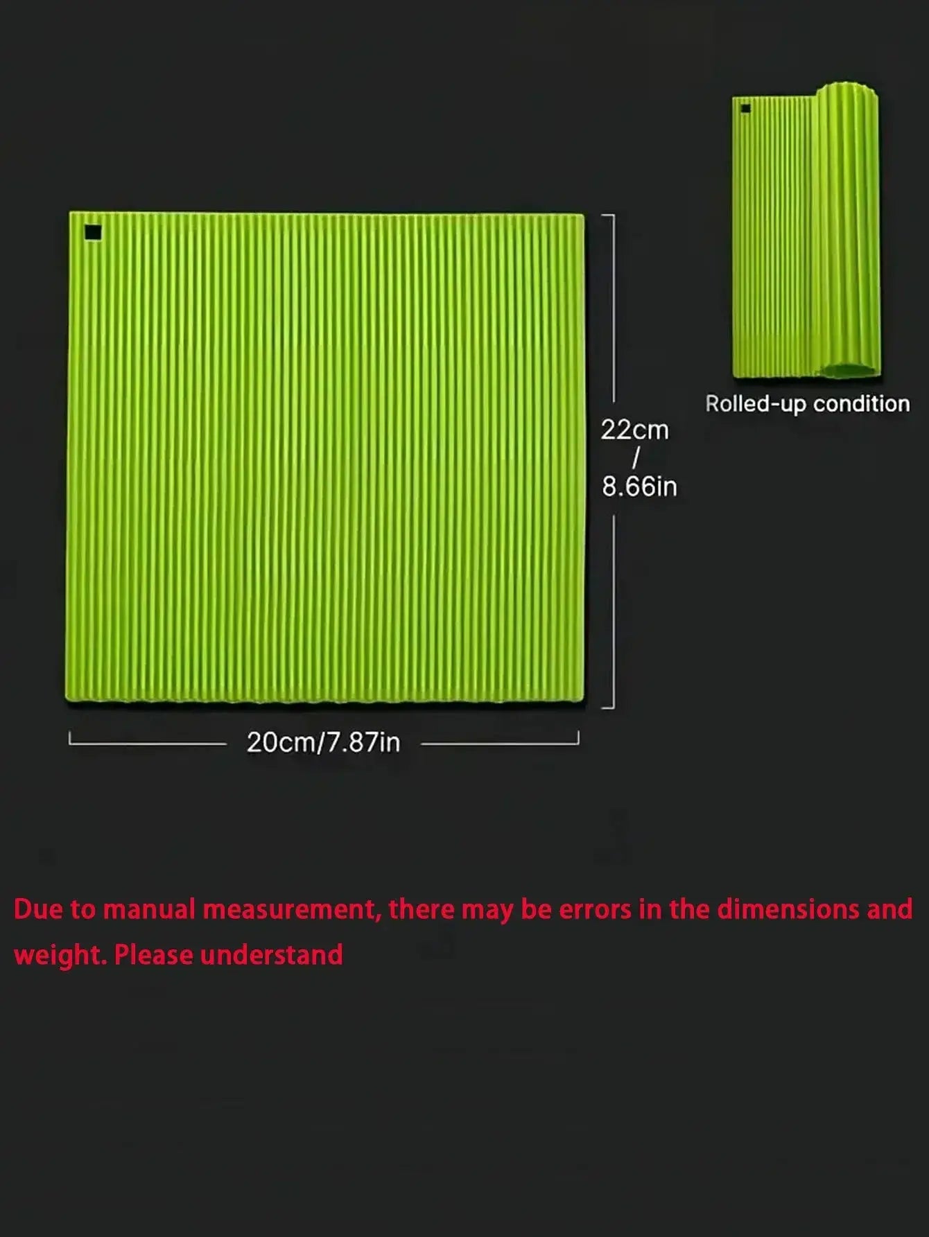 EcoChef Sushi Roll Mat Non Slip Fine Grain Silicone For Easy Consistent Home Rolls