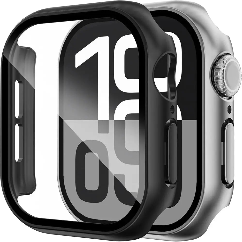 Glass+Cover For Apple Watch case 44mm 40mm 41 42 45 mm 49mm 46mm Screen Protector iWatch series Ultra 10 9 8 7 6 SE 5 Accessorie