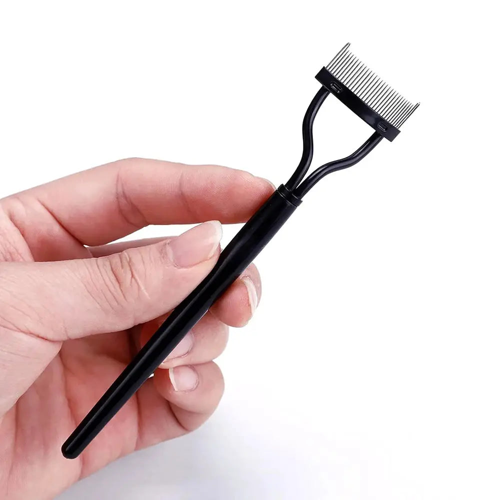 Steel Needle Eyelash Comb Semi Arc Portable Grafting Tool For False Eyelashes Lash Molding Tools