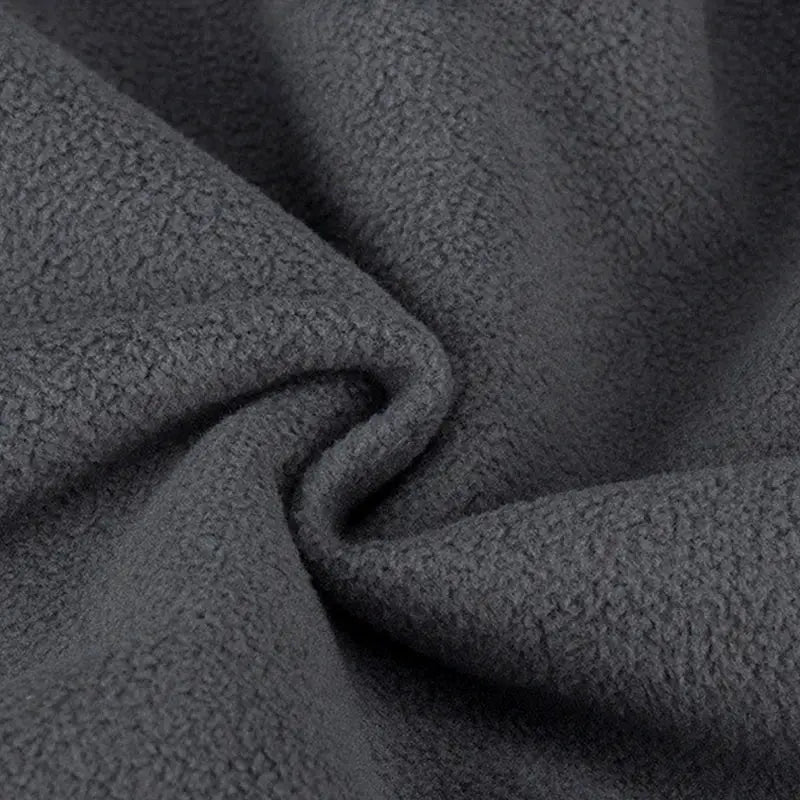 JNLN thick warm fleece hiking pants in dark gray fleece fabric