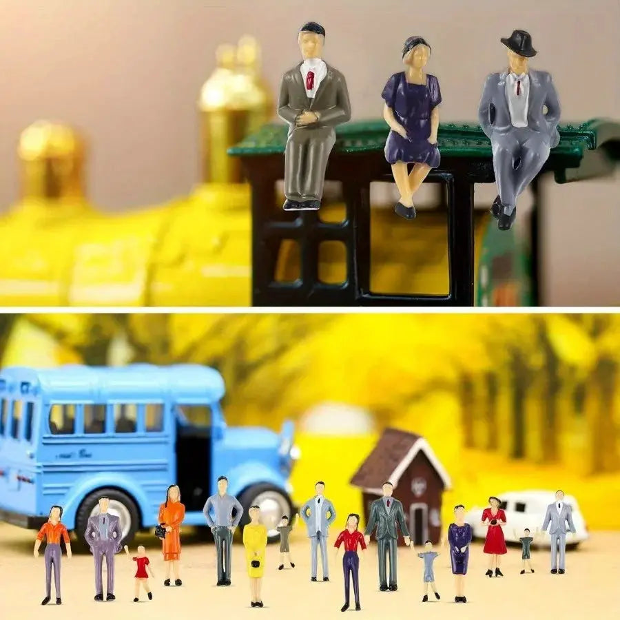 Valentines Day Birthday Party Train Scene 1 100 Scale Sitting Passenger Figures Painted Dolls Collectible Figurines