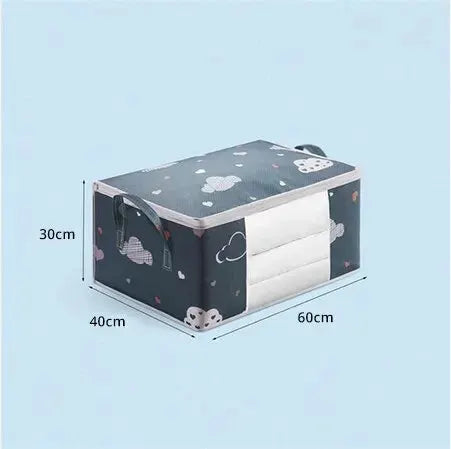StowAway Large Capacity Clothes Storage Bag Organizer With Reinforced Handle And Sturdy Zipper For Space Saving