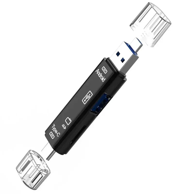 5 In 1 USB C Micro USB SD TF Card Reader Adapter For Android And PC OTG High Speed USB 2.0
