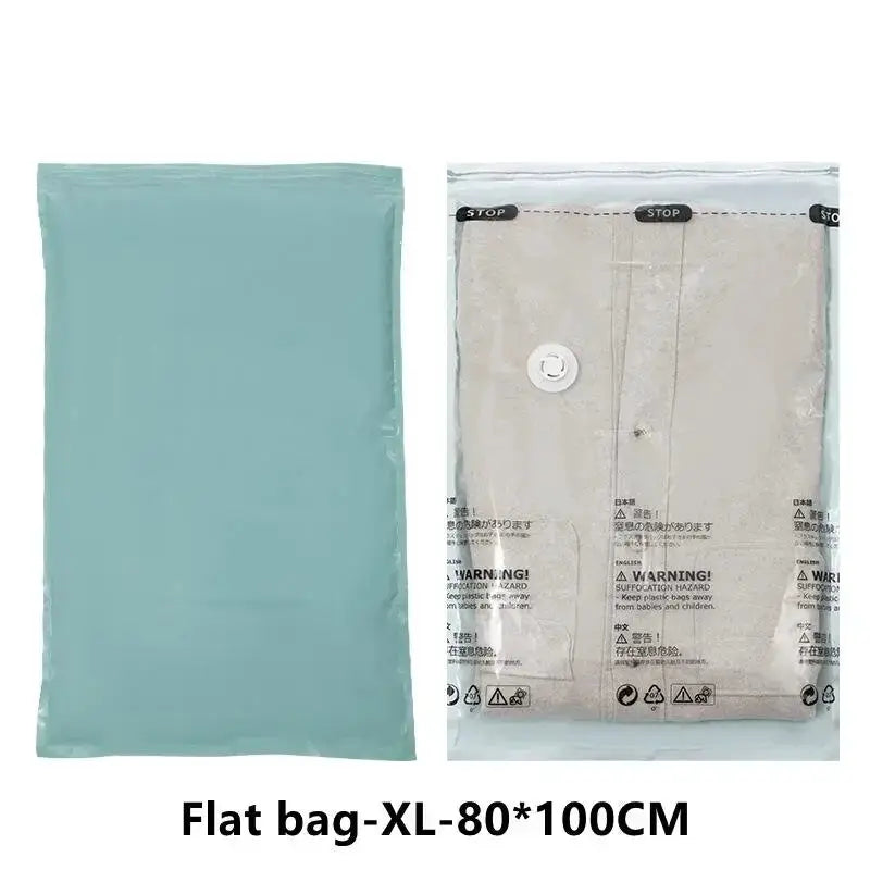 Large No Pump Vacuum Storage Bags For Clothes And Blankets Compression Bags With Travel Accessories And Rapid Exhaust Moisture Proof