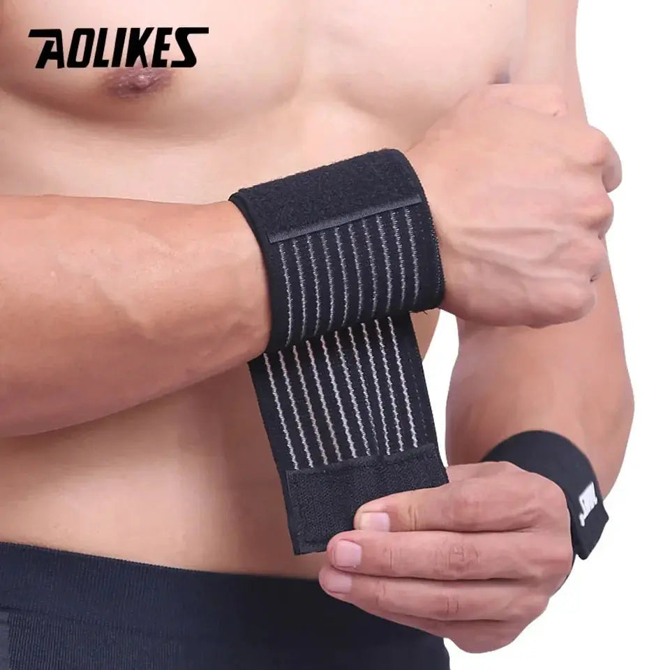 AOLIKES Cotton Elastic Bandage Wristband for Hand and Wrist Support in Sport Gym Carpal Tunnel Relief
