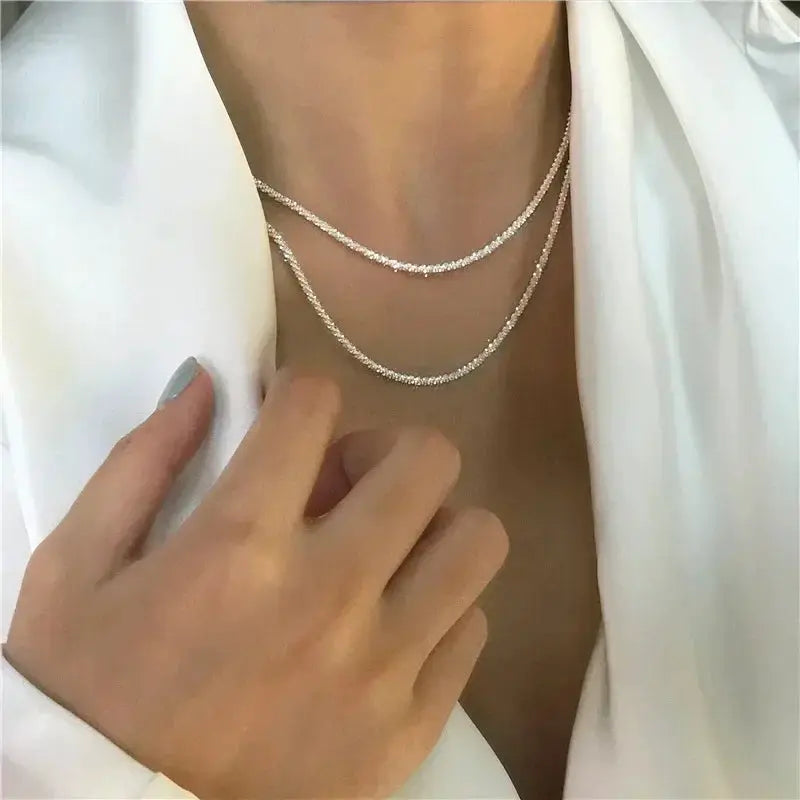 Clavicle Necklace for Women Choker Style Fashion Jewelry Pendant for Wedding Party Birthday Gift