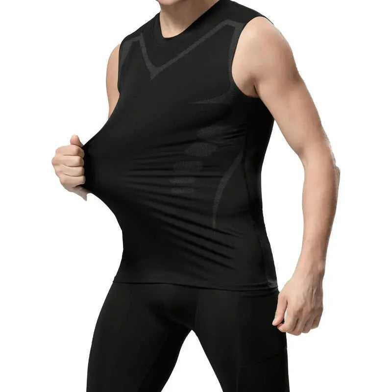 Mens SciFi Printed Black Quick Dry Athletic Vest Top For Beach And Spring Summer Sports