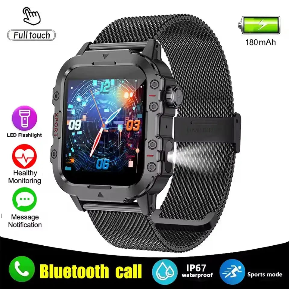 VitalTime Android Smartwatch 1.44 Inch Color Screen Bluetooth Calling Blood Oxygen BP Monitoring Health Tracking