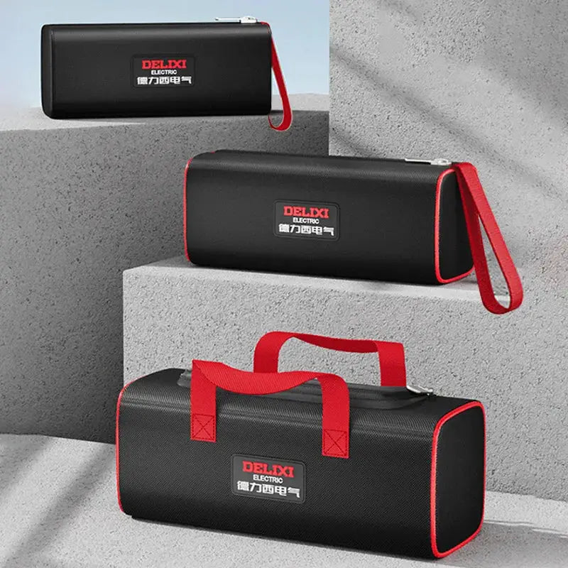 Delixi Electric Tool Bag 1680D Oxford Cloth Portable Storage Case for Electricians and Carpenters