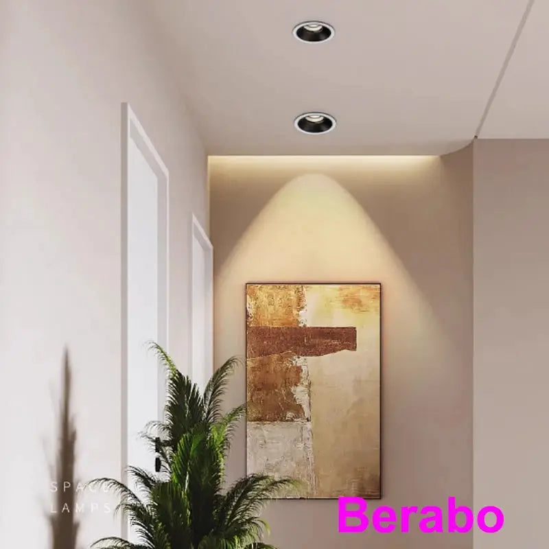 Two Simples Market Super Bright recessed LED downlights, COB, dimmable 12/18/24W, anti-glare ceiling spotlights