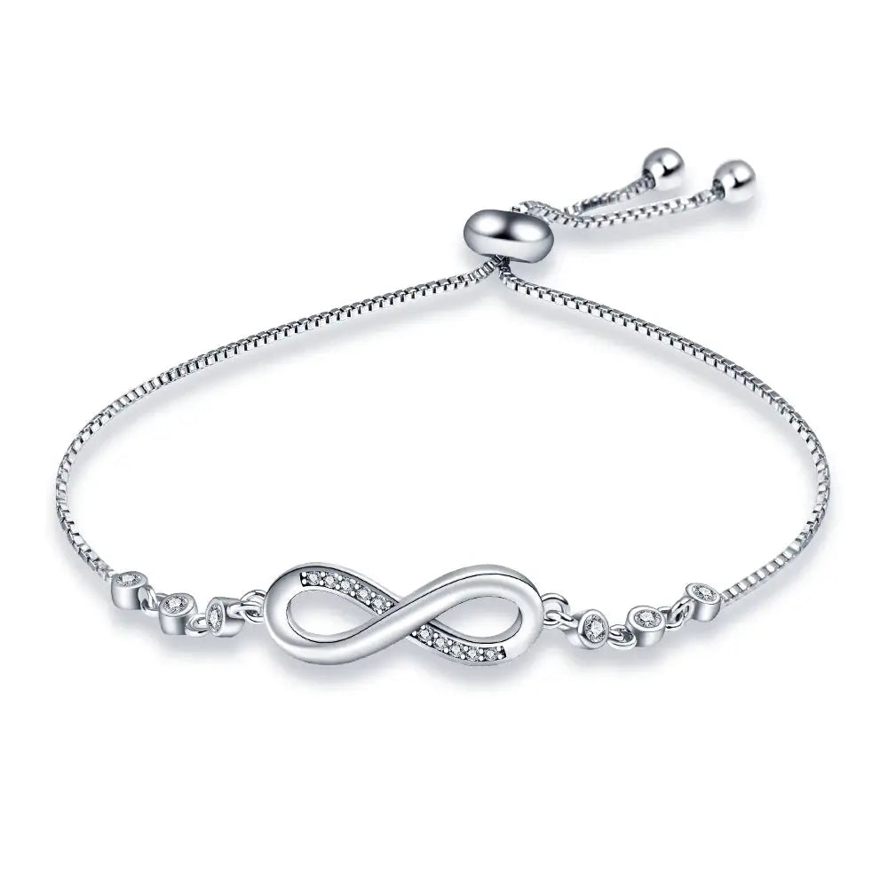 925 Sterling Silver Lucky Symbol Zircon Bracelet For Women Romantic Valentines Day Jewelry Gift Luxury