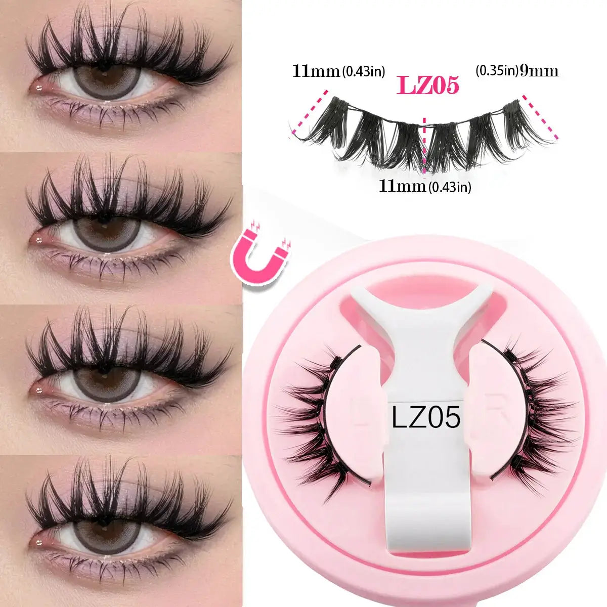 YSDO 1 Pair Glue Free Magnetic Eyelashes Natural 3D Mink Reusable Sensitive Eye Friendly Kit 2025