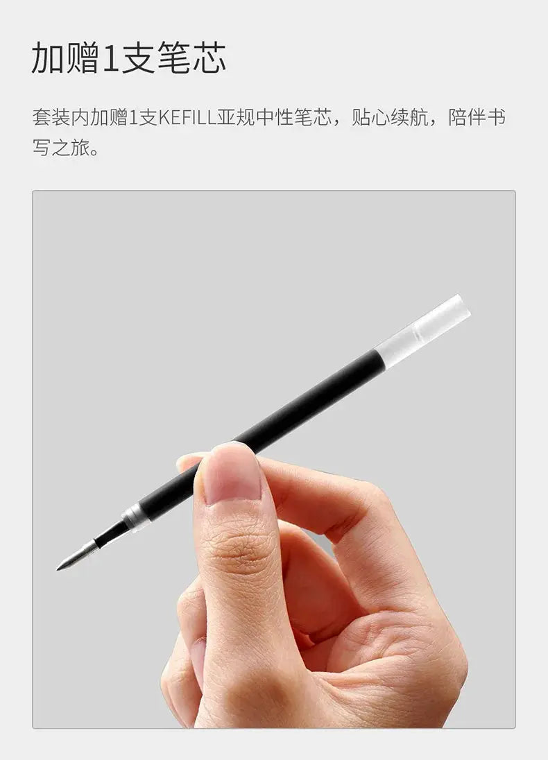KACO 0.5mm MIDOT gel ink pen by Simples Market, black barrel with white cap.