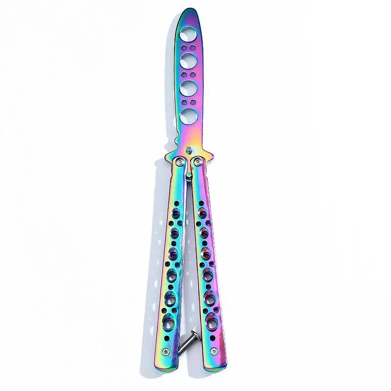 Butterfly Knife Trainer Foldable Portable Stainless Steel Pocket Practice Knife For Outdoor Games And Tricks