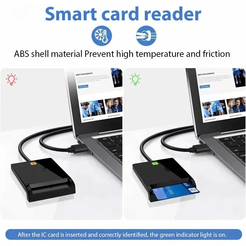 Portable USB 2.0 Card Reader Multi Function For DNIE ATM CAC IC ID Bank SIM Cards
