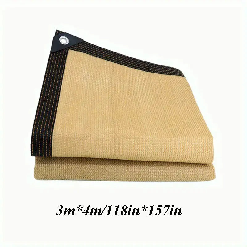 Simples Market outdoor sunshade cloth, 3m x 4m (118in x 157in) beige thickened sunshade with black edging