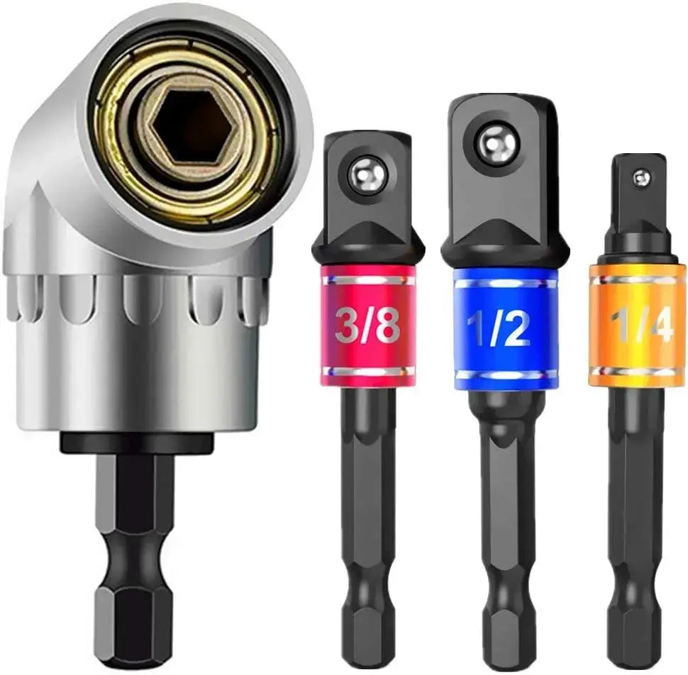 Impact Grade 105 Degree Angle Socket Adapter For Power Drills And Drivers Extension Set Screwdriver Holder