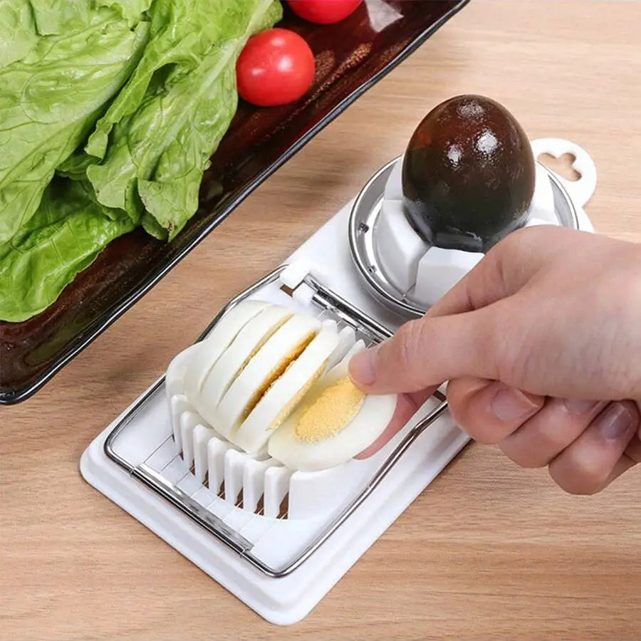 ChefPro Multifunctional Egg Cutter 2 In 1 With Durable PP Base And Stainless Steel Wire For Even Slices
