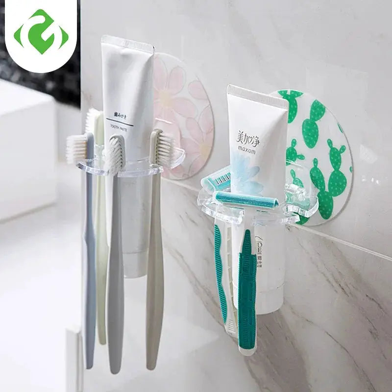 Guanyao Plastic Toothbrush Holder And Toothpaste Storage Rack Shaver Dispenser Bathroom Organizer By Guanyao