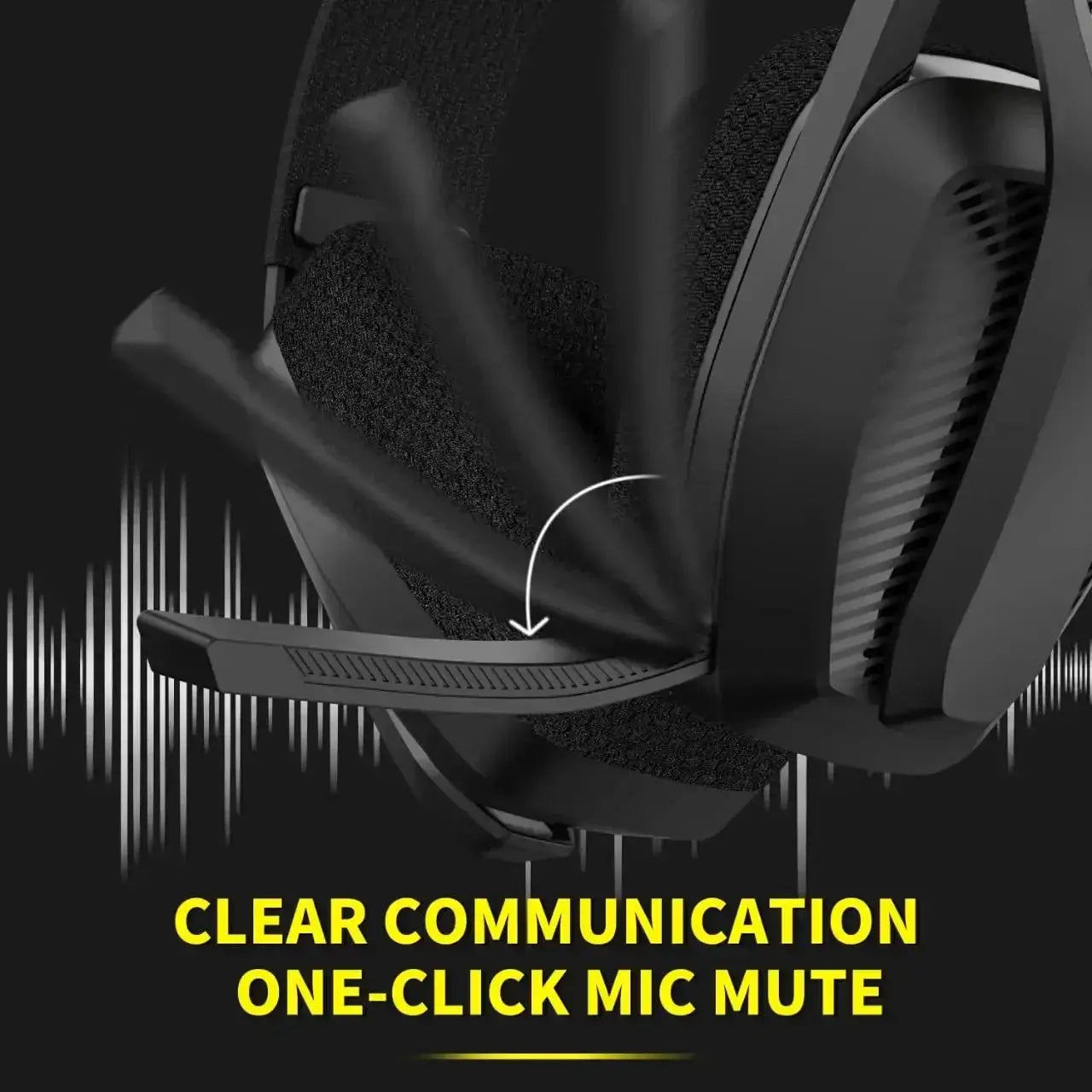BINNUNE BW06 wireless gaming headset with mic in black