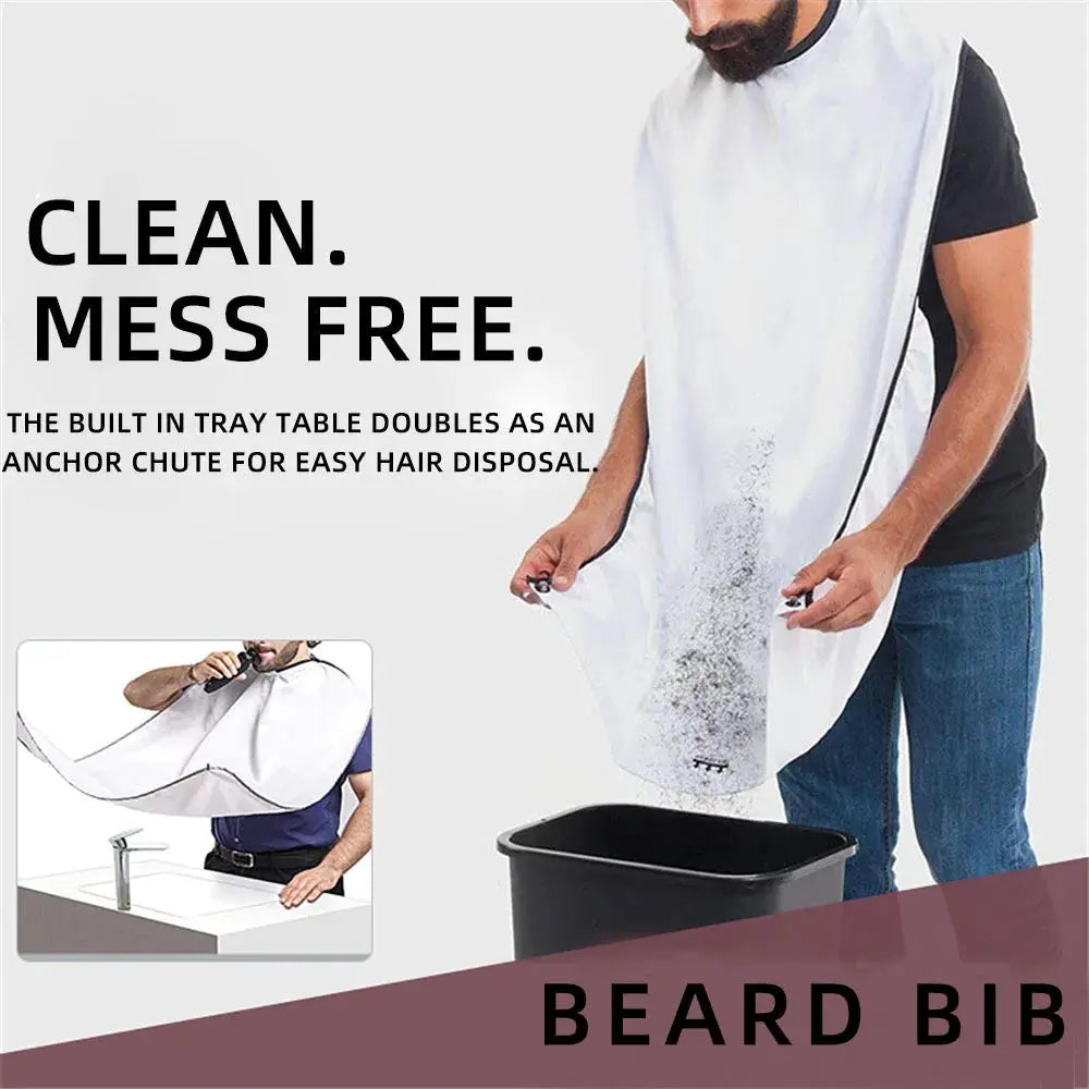 Male Shaving Apron Beard Catcher Cape For Grooming Hairdresser Bib Adult Shaver Cleanup Cape