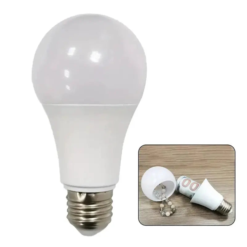 Secret Light Bulb Safe Diversion Safe Hidden Storage Stash Can Disguised as Light Bulb Hidden Compartment for Valuables