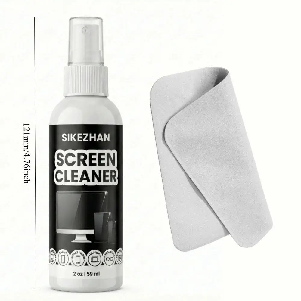 SIKEZHAN Screen Cleaner Kit With Polishing Cloth Streak Free Spray For MacBook iPad iPhone Laptop Monitor And TV 2 oz