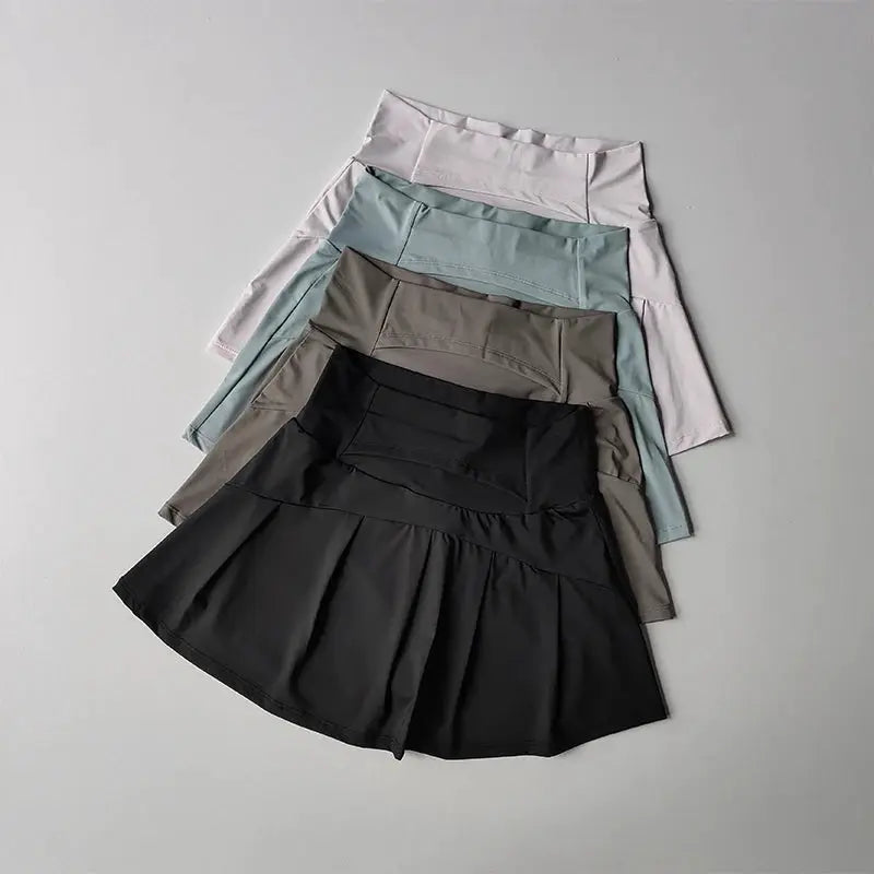 ZenFlex Womens High Waist Sports Short Skirt Quick Dry Performance For Yoga Running Tennis Golf