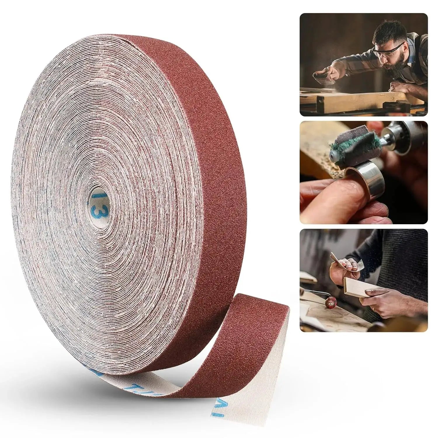 1 Inch Emery Cloth Roll Continuous Sandpaper For Wood Sanding Metal Polishing Car Detailing 2m And 5m