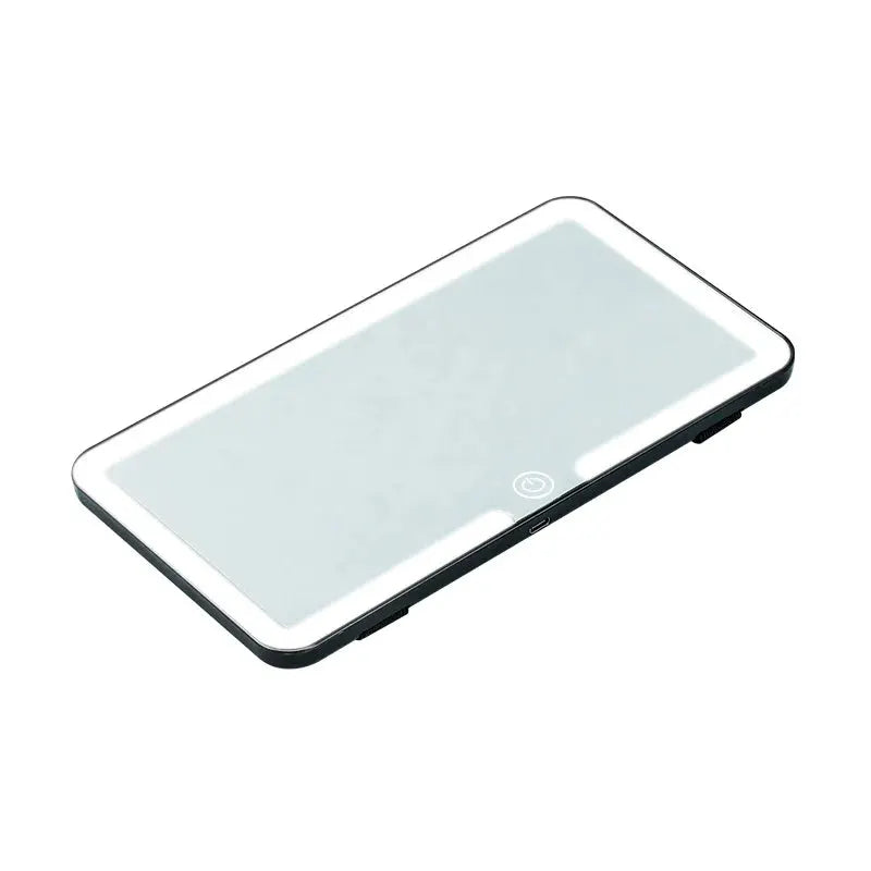 Car Sun Visor LED Makeup Mirror Rechargeable Fill Light For Women And Girls Universal Thin Vanity Mirror