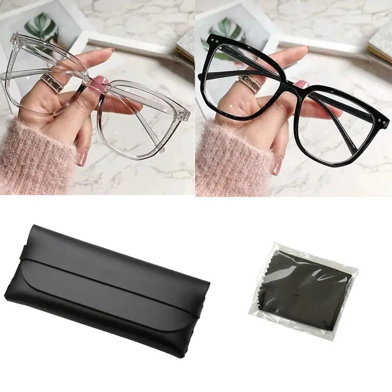 LumiVision Anti Blue Light Glasses For Women Regular Eyewear Frame Retro Flat Design Reduces Eye Strain