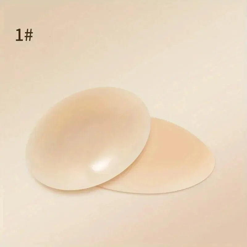 Silicone nipple covers with breast petals, 1 pair, skin-tone, adhesive for strapless backless wear